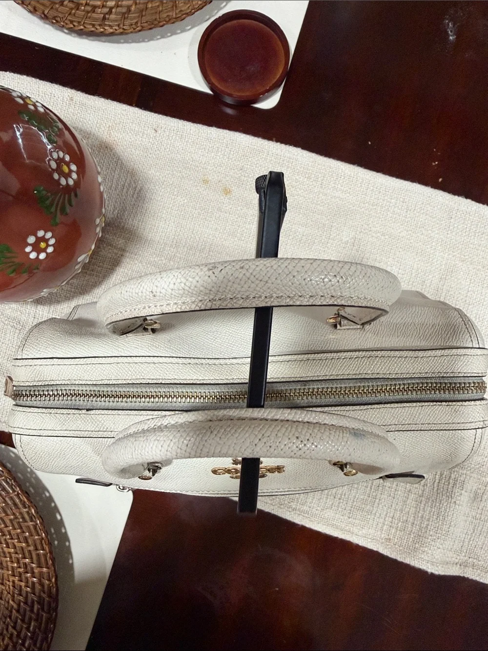 Coach Rowan pebble Leather hand bag